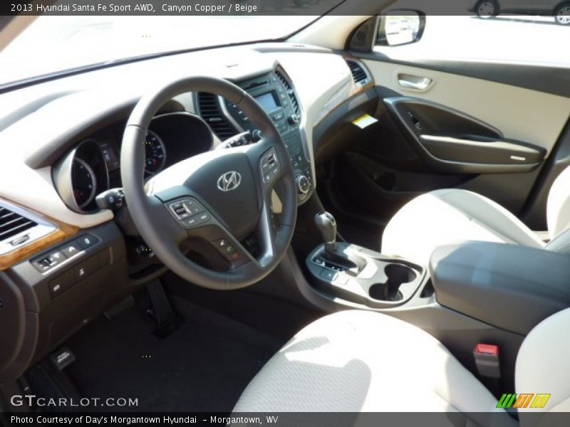  2013 Santa Fe Sport AWD Beige Interior