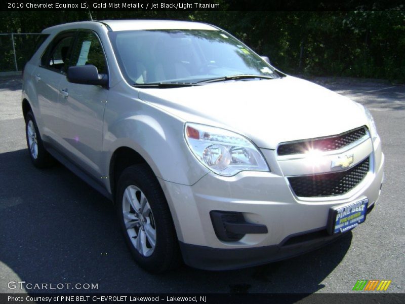 Gold Mist Metallic / Jet Black/Light Titanium 2010 Chevrolet Equinox LS