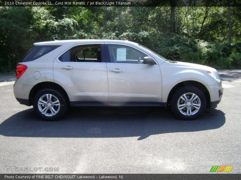 Gold Mist Metallic / Jet Black/Light Titanium 2010 Chevrolet Equinox LS