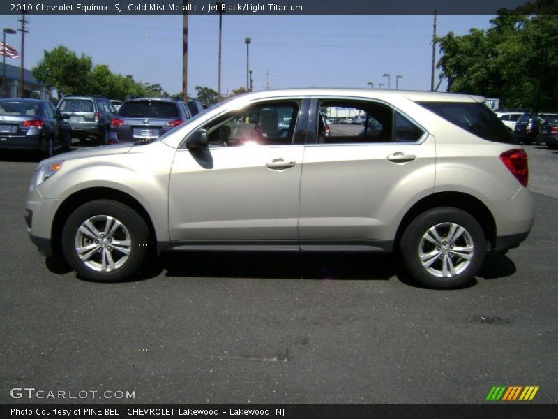 Gold Mist Metallic / Jet Black/Light Titanium 2010 Chevrolet Equinox LS