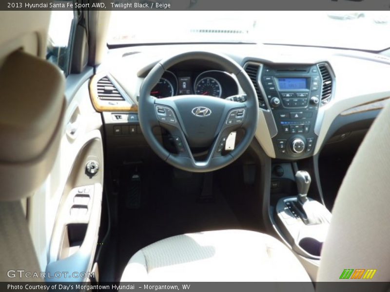 Twilight Black / Beige 2013 Hyundai Santa Fe Sport AWD