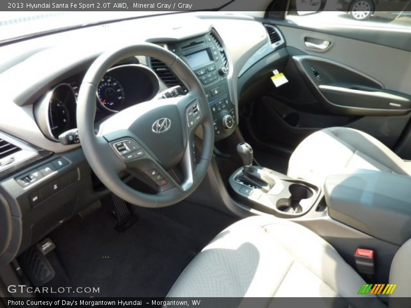 Mineral Gray / Gray 2013 Hyundai Santa Fe Sport 2.0T AWD