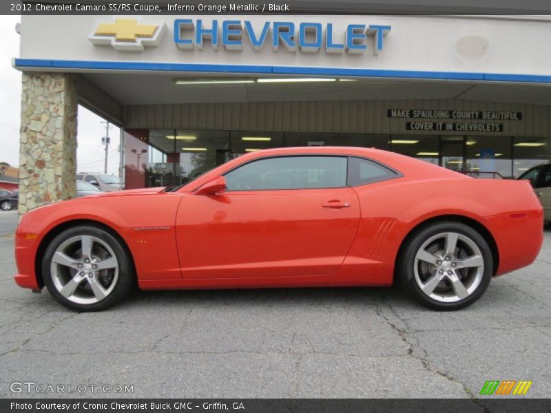 Inferno Orange Metallic / Black 2012 Chevrolet Camaro SS/RS Coupe