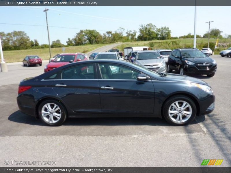 Pacific Blue Pearl / Gray 2013 Hyundai Sonata Limited