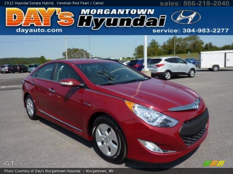 Venetian Red Pearl / Camel 2012 Hyundai Sonata Hybrid