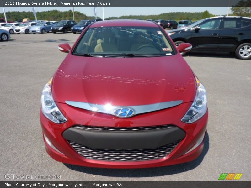 Venetian Red Pearl / Camel 2012 Hyundai Sonata Hybrid