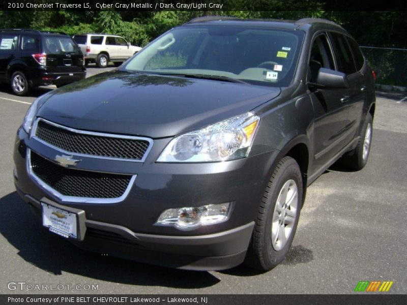 Cyber Gray Metallic / Dark Gray/Light Gray 2010 Chevrolet Traverse LS