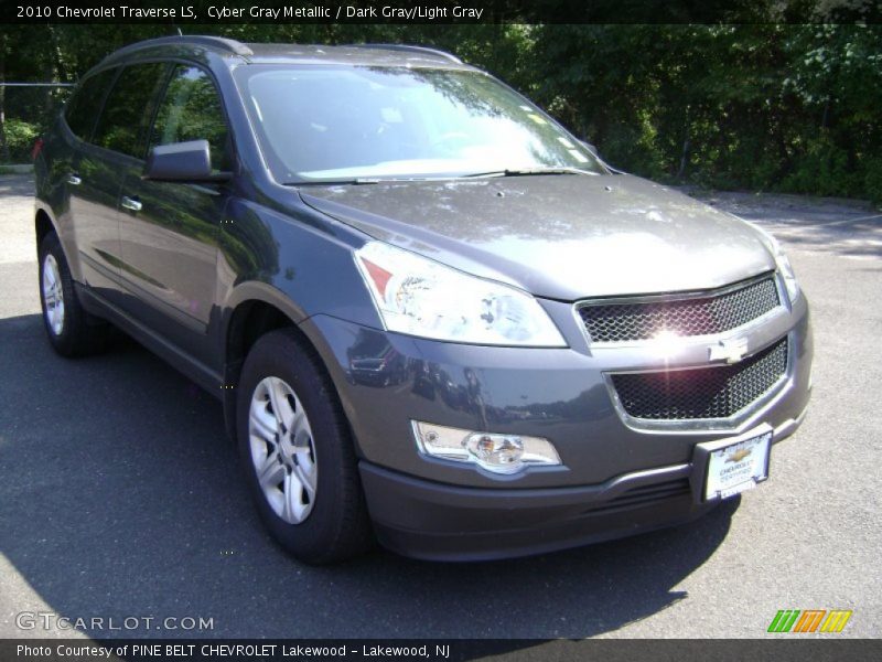 Cyber Gray Metallic / Dark Gray/Light Gray 2010 Chevrolet Traverse LS