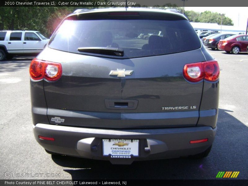 Cyber Gray Metallic / Dark Gray/Light Gray 2010 Chevrolet Traverse LS
