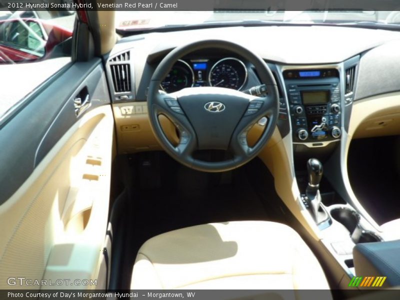 Venetian Red Pearl / Camel 2012 Hyundai Sonata Hybrid