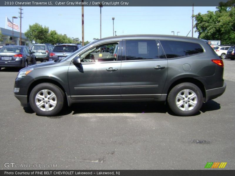 Cyber Gray Metallic / Dark Gray/Light Gray 2010 Chevrolet Traverse LS