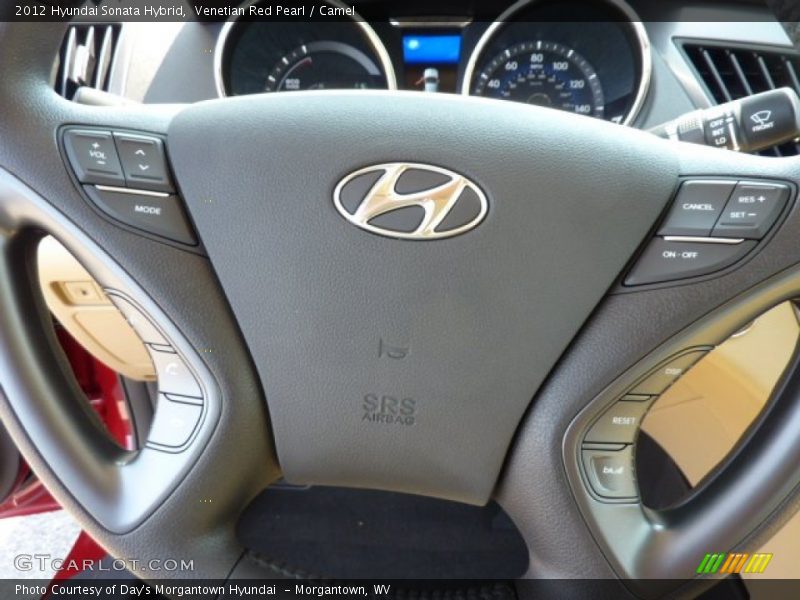 Venetian Red Pearl / Camel 2012 Hyundai Sonata Hybrid