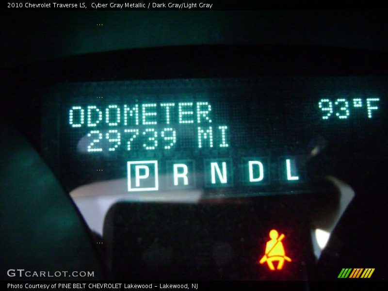 Cyber Gray Metallic / Dark Gray/Light Gray 2010 Chevrolet Traverse LS