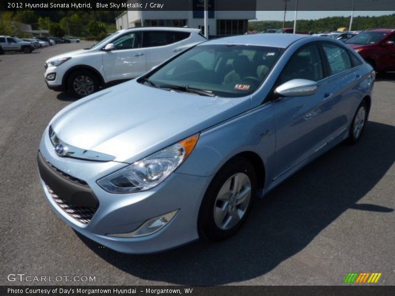 Blue Sky Metallic / Gray 2012 Hyundai Sonata Hybrid