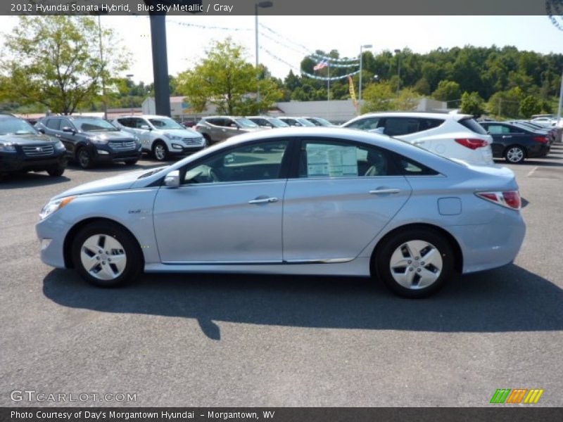 Blue Sky Metallic / Gray 2012 Hyundai Sonata Hybrid