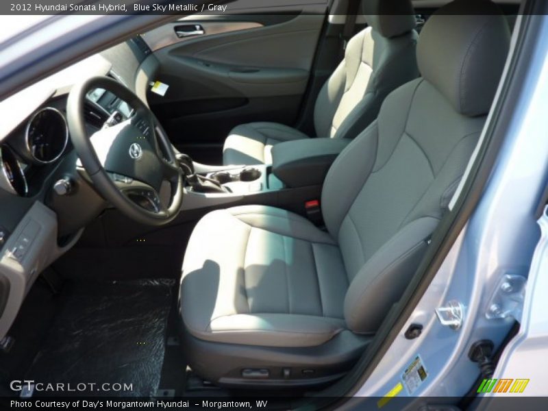 Blue Sky Metallic / Gray 2012 Hyundai Sonata Hybrid