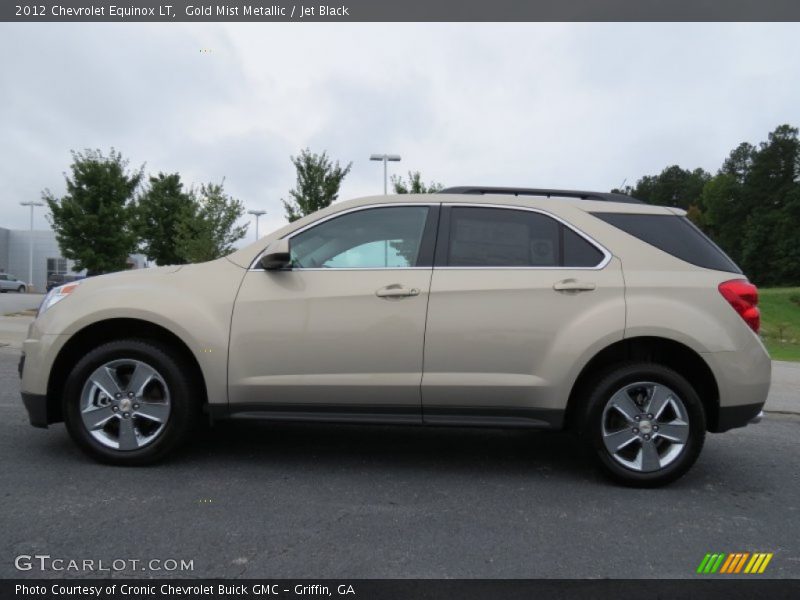 Gold Mist Metallic / Jet Black 2012 Chevrolet Equinox LT