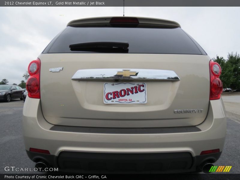 Gold Mist Metallic / Jet Black 2012 Chevrolet Equinox LT