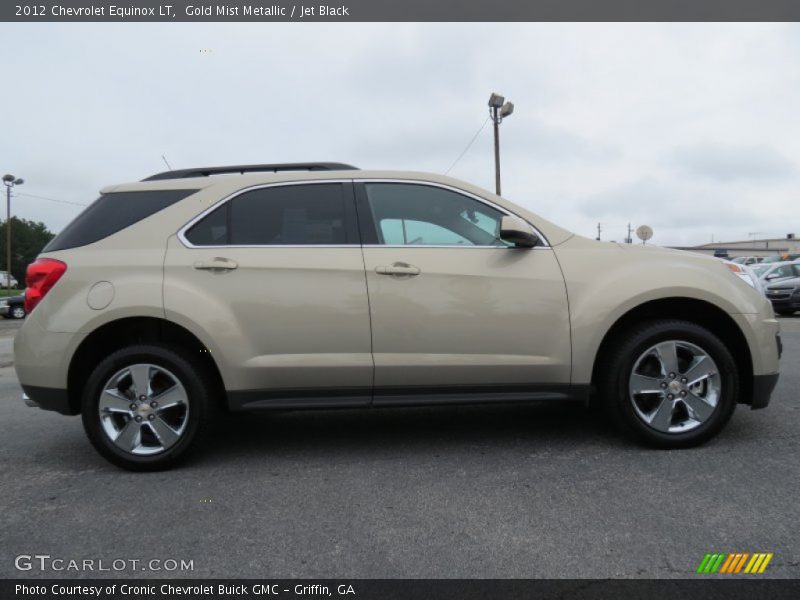 Gold Mist Metallic / Jet Black 2012 Chevrolet Equinox LT