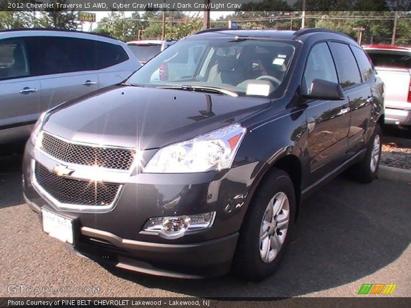 Cyber Gray Metallic / Dark Gray/Light Gray 2012 Chevrolet Traverse LS AWD