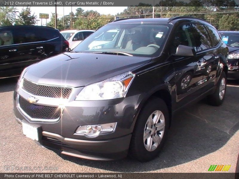 Cyber Gray Metallic / Ebony 2012 Chevrolet Traverse LS AWD