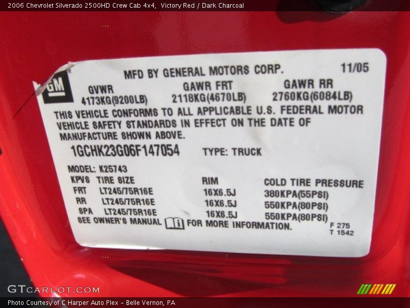 Victory Red / Dark Charcoal 2006 Chevrolet Silverado 2500HD Crew Cab 4x4