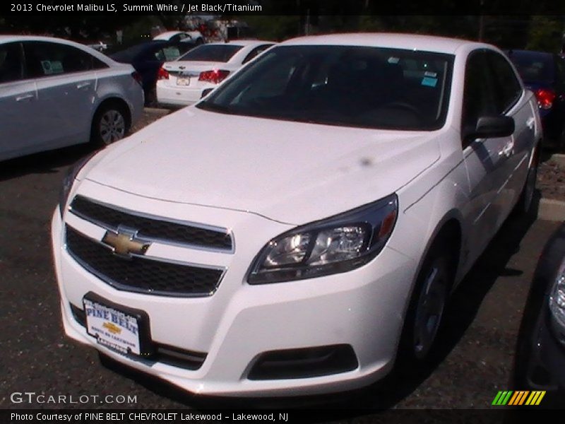 Summit White / Jet Black/Titanium 2013 Chevrolet Malibu LS