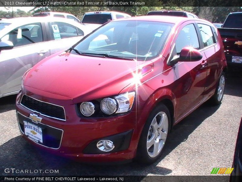 Crystal Red Tintcoat / Jet Black/Dark Titanium 2013 Chevrolet Sonic LTZ Hatch