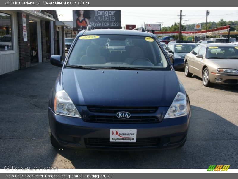 Velvet Blue Metallic / Beige 2008 Kia Sedona EX
