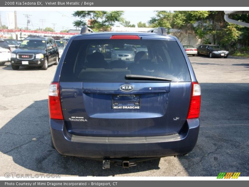 Velvet Blue Metallic / Beige 2008 Kia Sedona EX