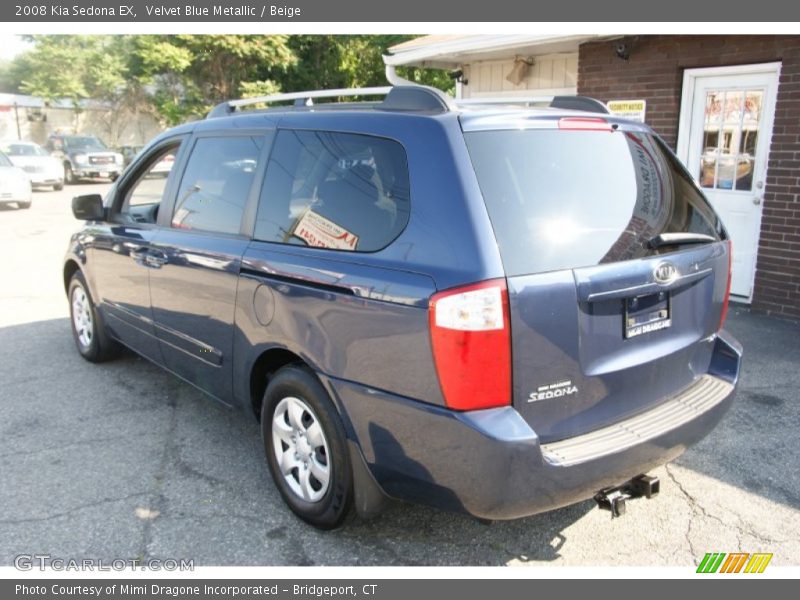 Velvet Blue Metallic / Beige 2008 Kia Sedona EX