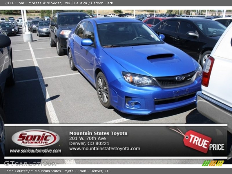 WR Blue Mica / Carbon Black 2011 Subaru Impreza WRX Sedan