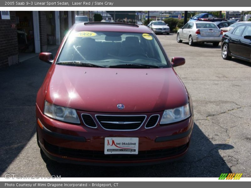 Laser Red / Slate Gray 2005 Saab 9-3 Linear Sport Sedan