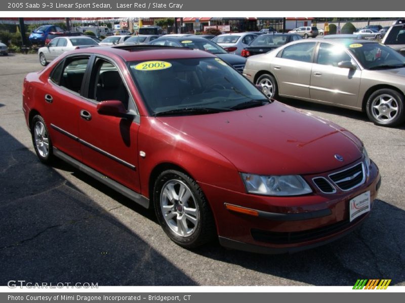 Laser Red / Slate Gray 2005 Saab 9-3 Linear Sport Sedan