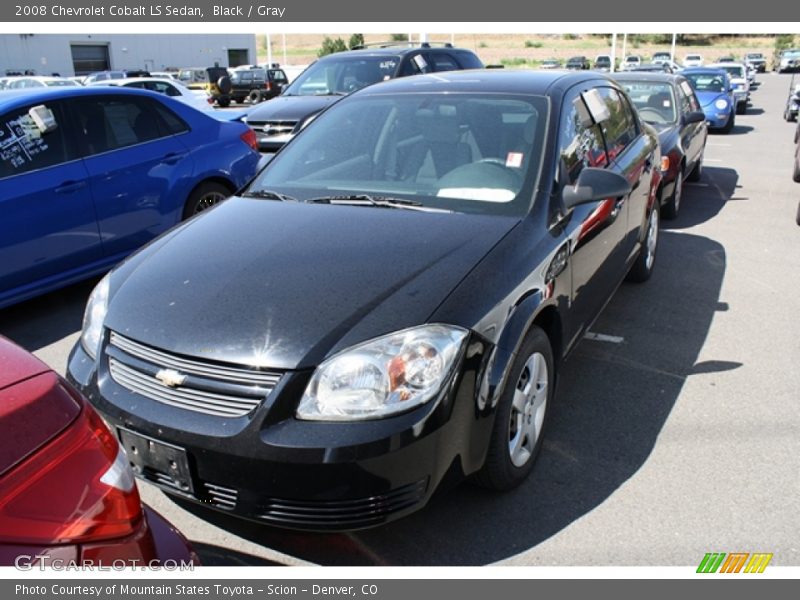 Black / Gray 2008 Chevrolet Cobalt LS Sedan