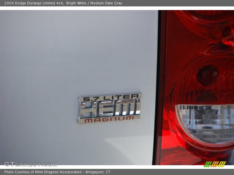 Bright White / Medium Slate Gray 2004 Dodge Durango Limited 4x4