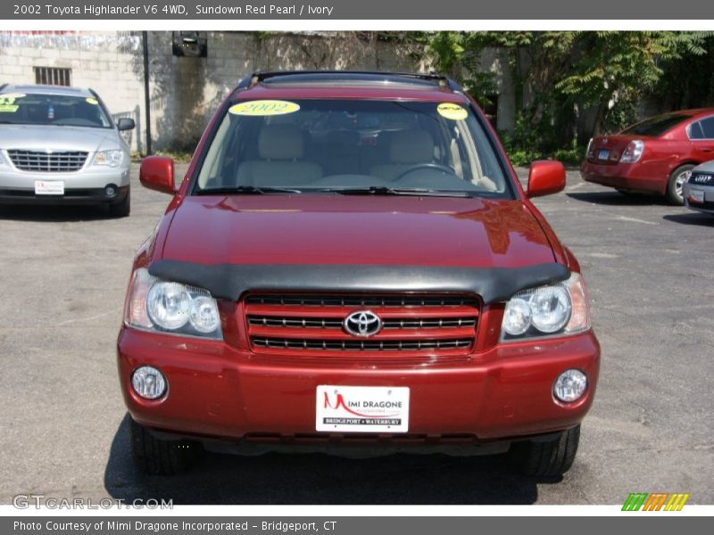 Sundown Red Pearl / Ivory 2002 Toyota Highlander V6 4WD