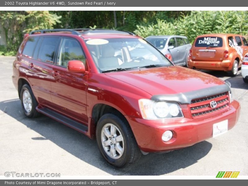 Sundown Red Pearl / Ivory 2002 Toyota Highlander V6 4WD