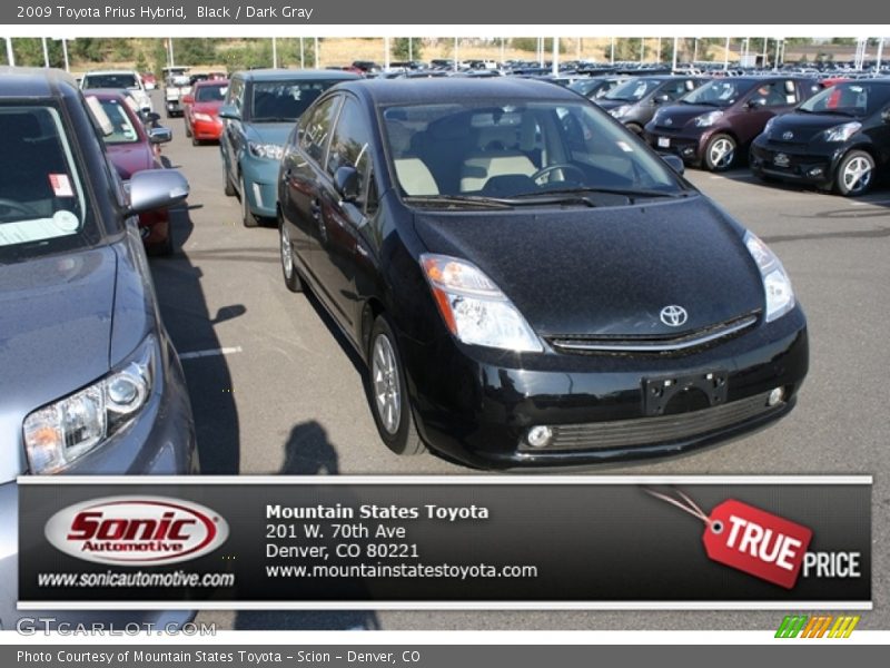 Black / Dark Gray 2009 Toyota Prius Hybrid