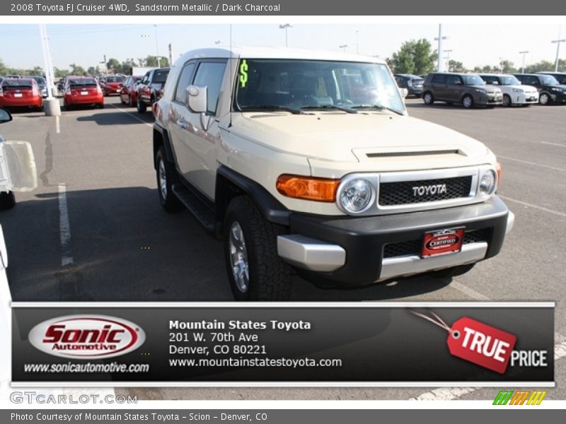 Sandstorm Metallic / Dark Charcoal 2008 Toyota FJ Cruiser 4WD