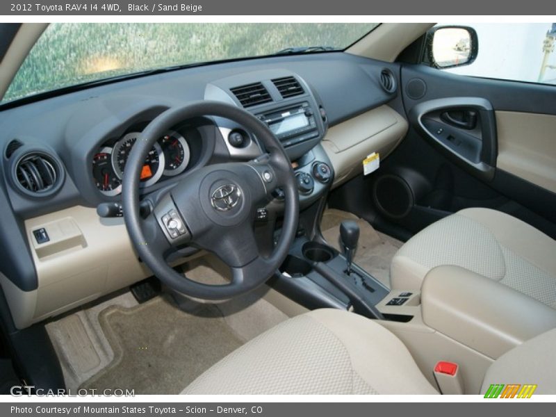 Black / Sand Beige 2012 Toyota RAV4 I4 4WD