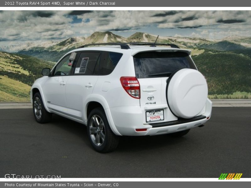 Super White / Dark Charcoal 2012 Toyota RAV4 Sport 4WD