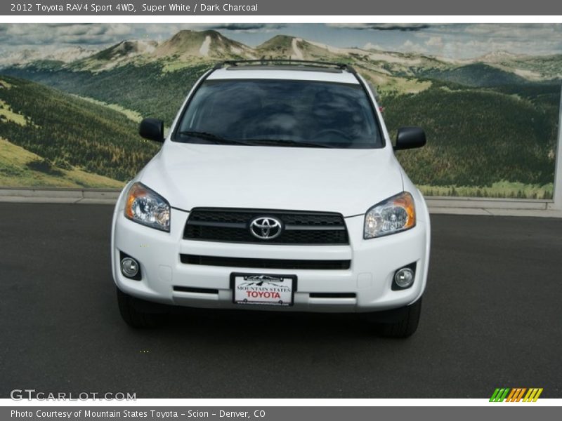 Super White / Dark Charcoal 2012 Toyota RAV4 Sport 4WD