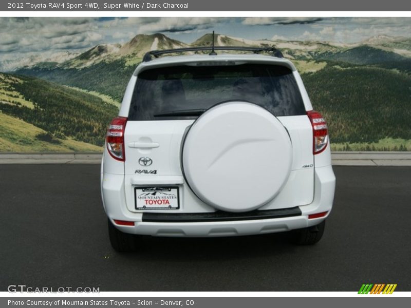 Super White / Dark Charcoal 2012 Toyota RAV4 Sport 4WD