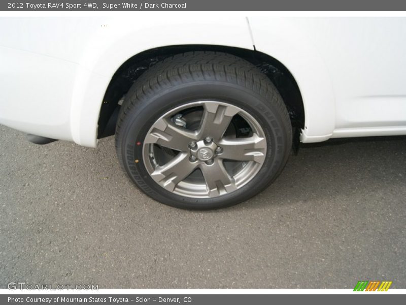 Super White / Dark Charcoal 2012 Toyota RAV4 Sport 4WD