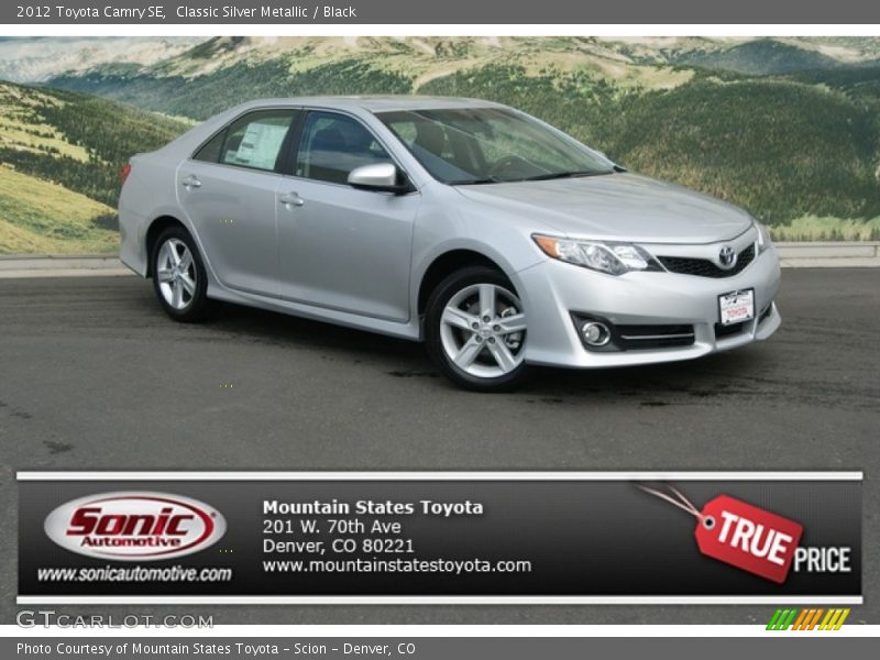Classic Silver Metallic / Black 2012 Toyota Camry SE