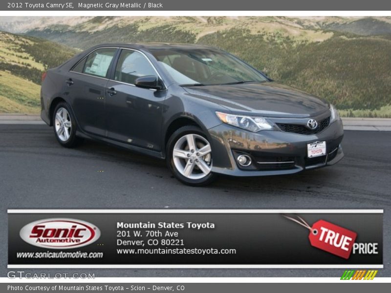 Magnetic Gray Metallic / Black 2012 Toyota Camry SE