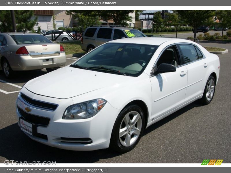 Summit White / Cocoa/Cashmere 2009 Chevrolet Malibu LS Sedan