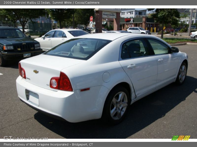 Summit White / Cocoa/Cashmere 2009 Chevrolet Malibu LS Sedan