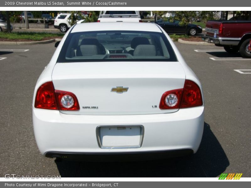 Summit White / Cocoa/Cashmere 2009 Chevrolet Malibu LS Sedan